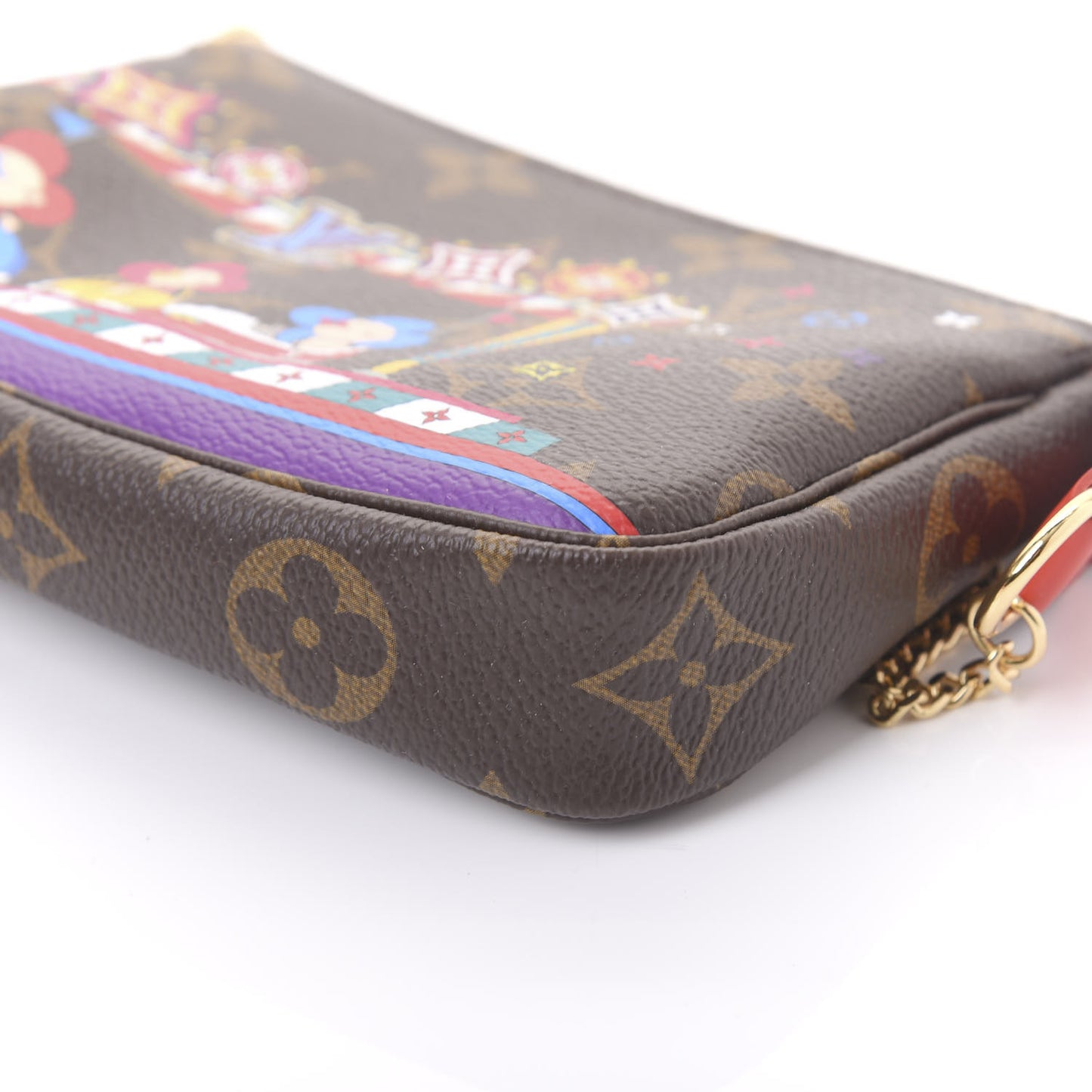 Monogram 2020 Christmas Animation Bumper Cars Mini Pochette Accessories Coquelicot