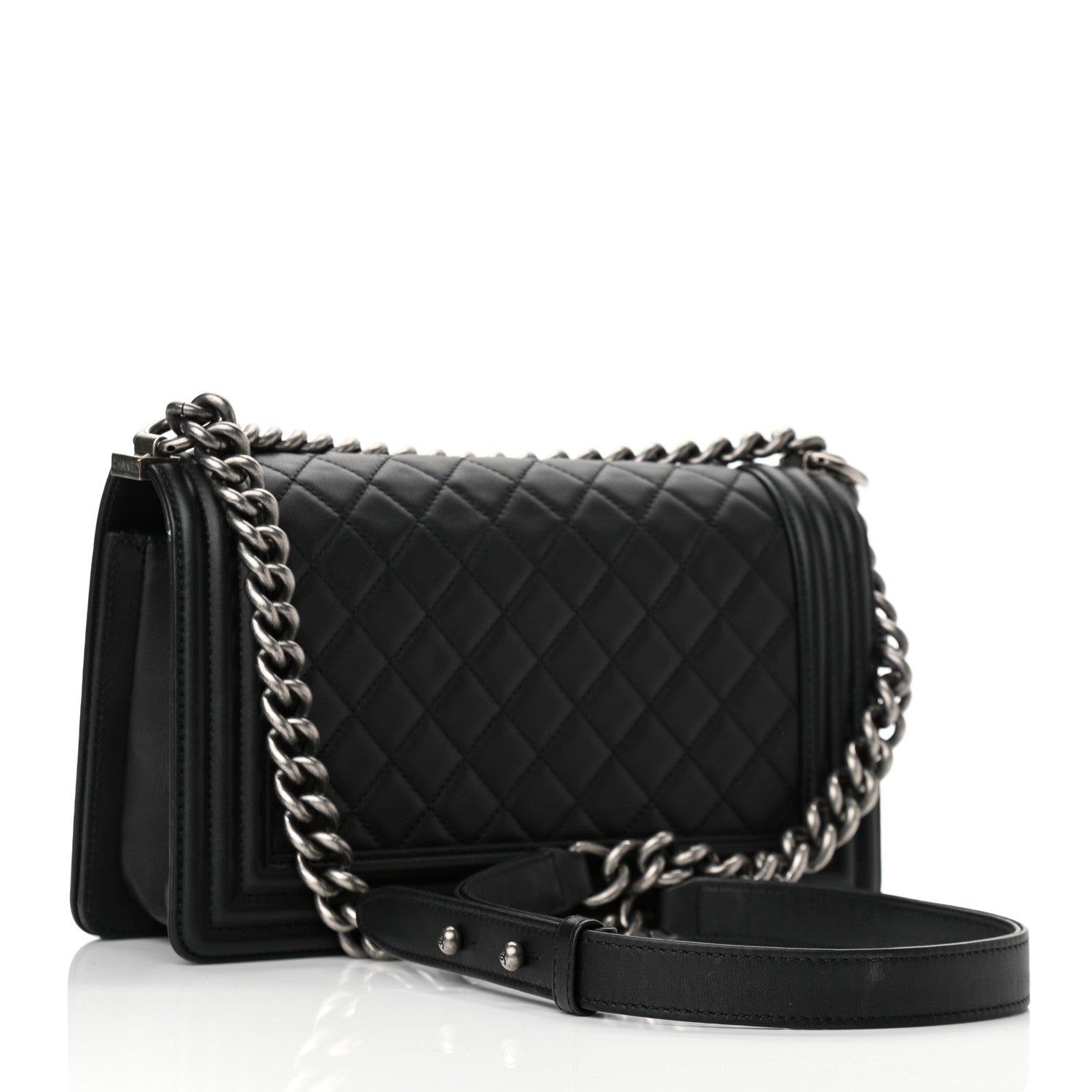 Chanel Calfskin Quilted Medium Boy Flap Black 3 of 11