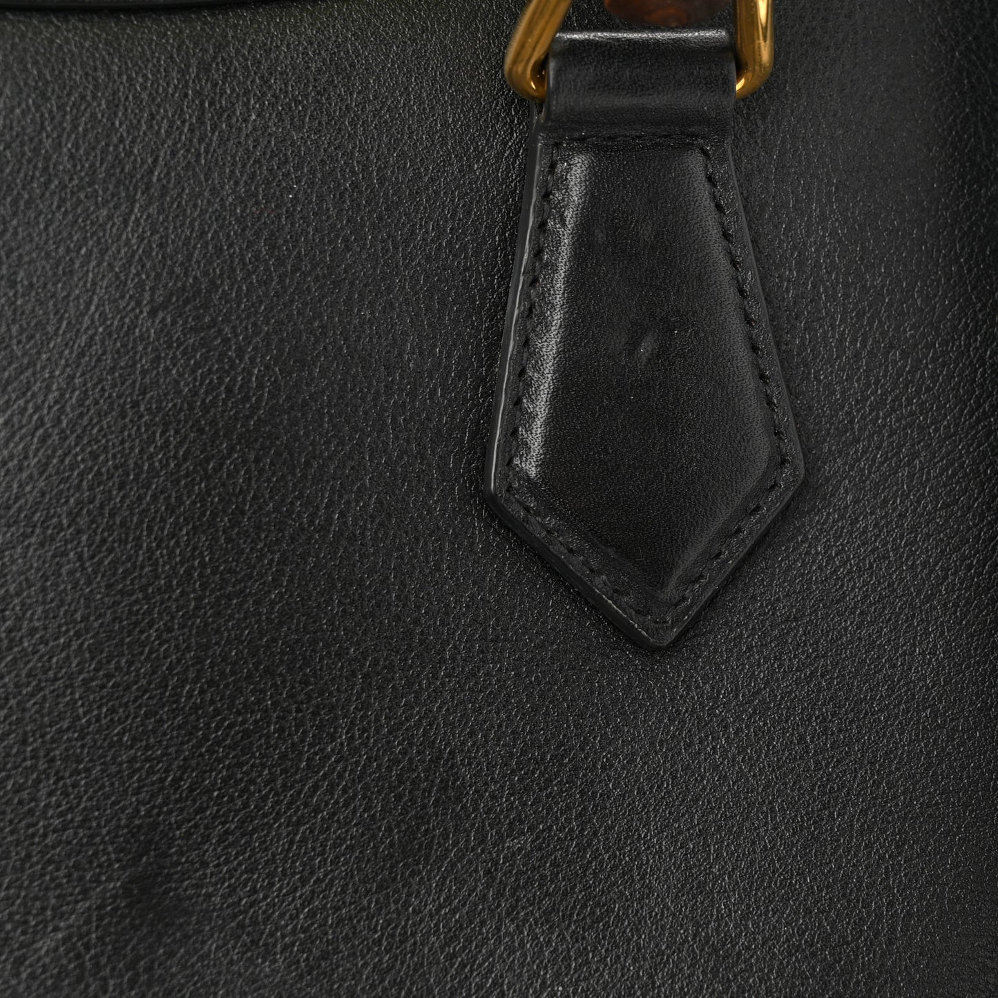 Calfskin Small Diana Tote Bag Black Yellow Fluo