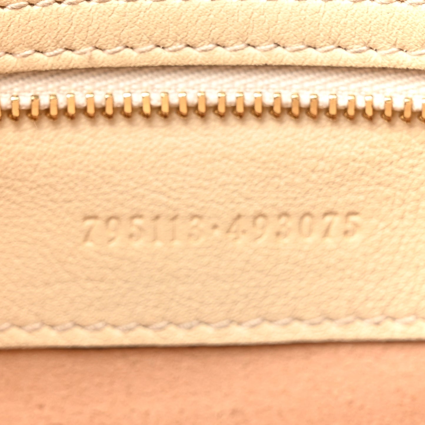 GG Supreme Monogram Moon Calfskin Medium Padlock Shoulder Bag Beige Ebony Mystic White