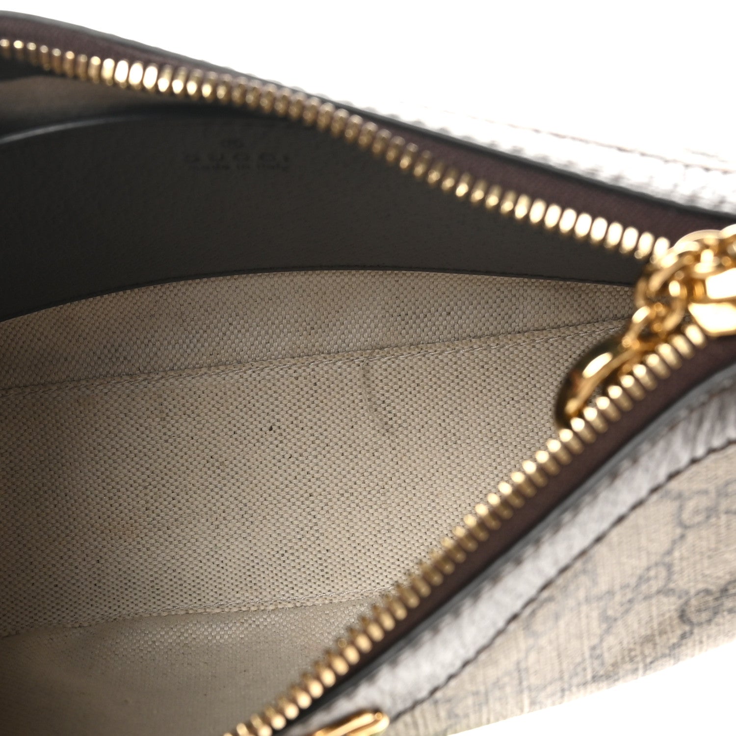 Gucci GG Supreme Monogram Textured Dollar Calfskin Web Small Ophidia GG Handbag Beige Ebony New Acero 5 of 12