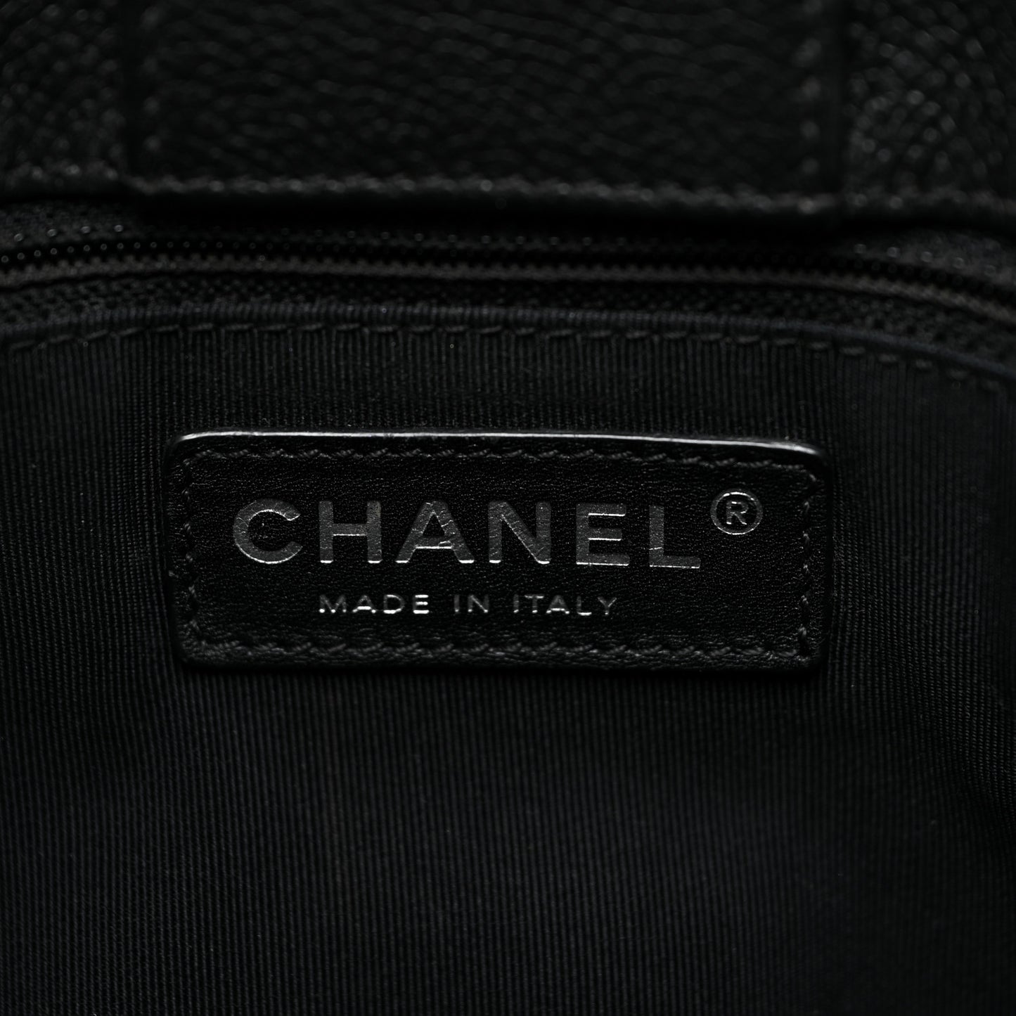 Calfskin Cerf Executive Shopper Tote Black