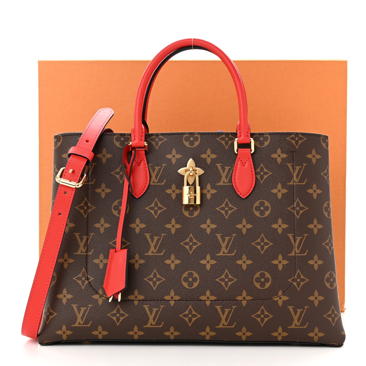 Monogram Flower Tote Coquelicot