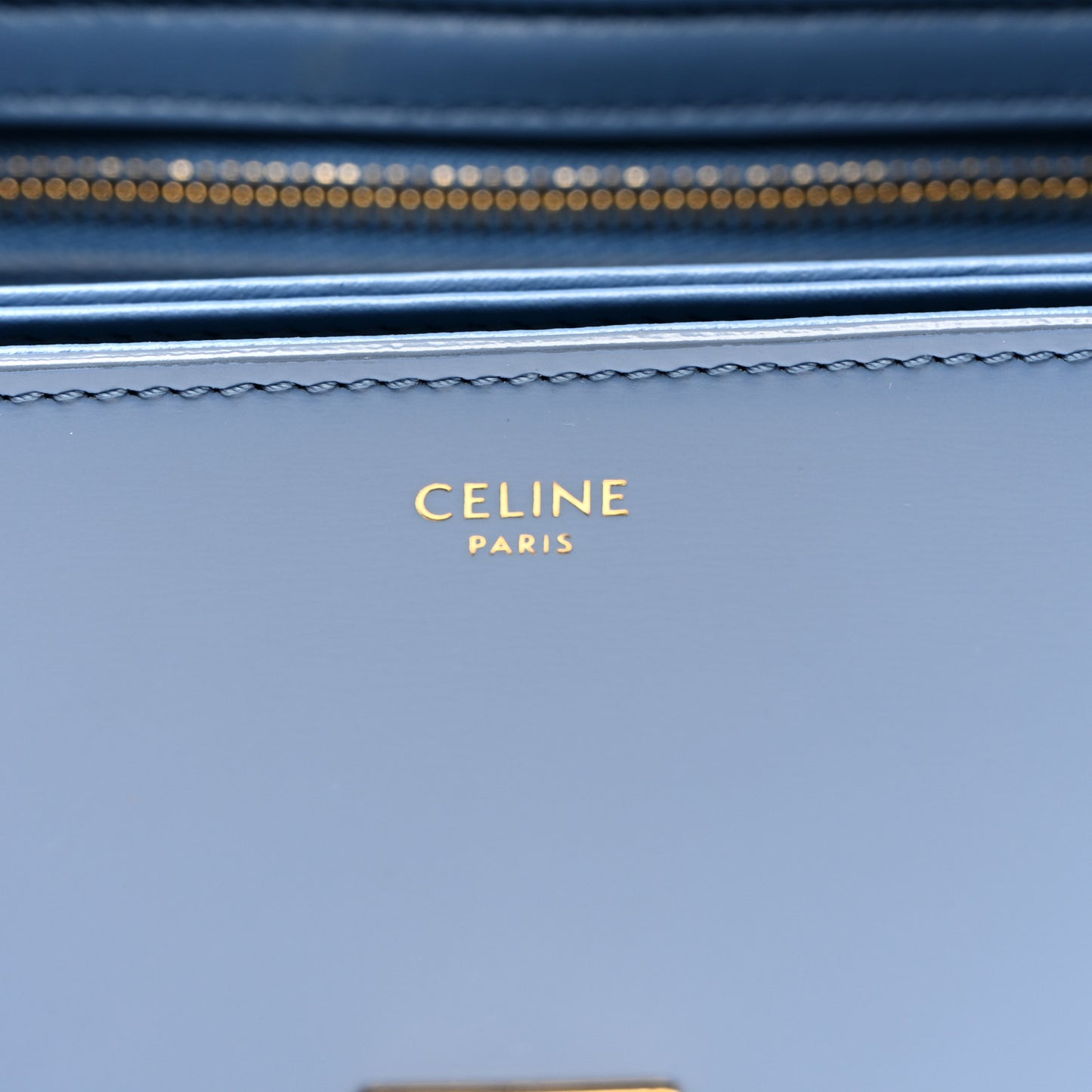 Shiny Calfskin Teen Triomphe Azure