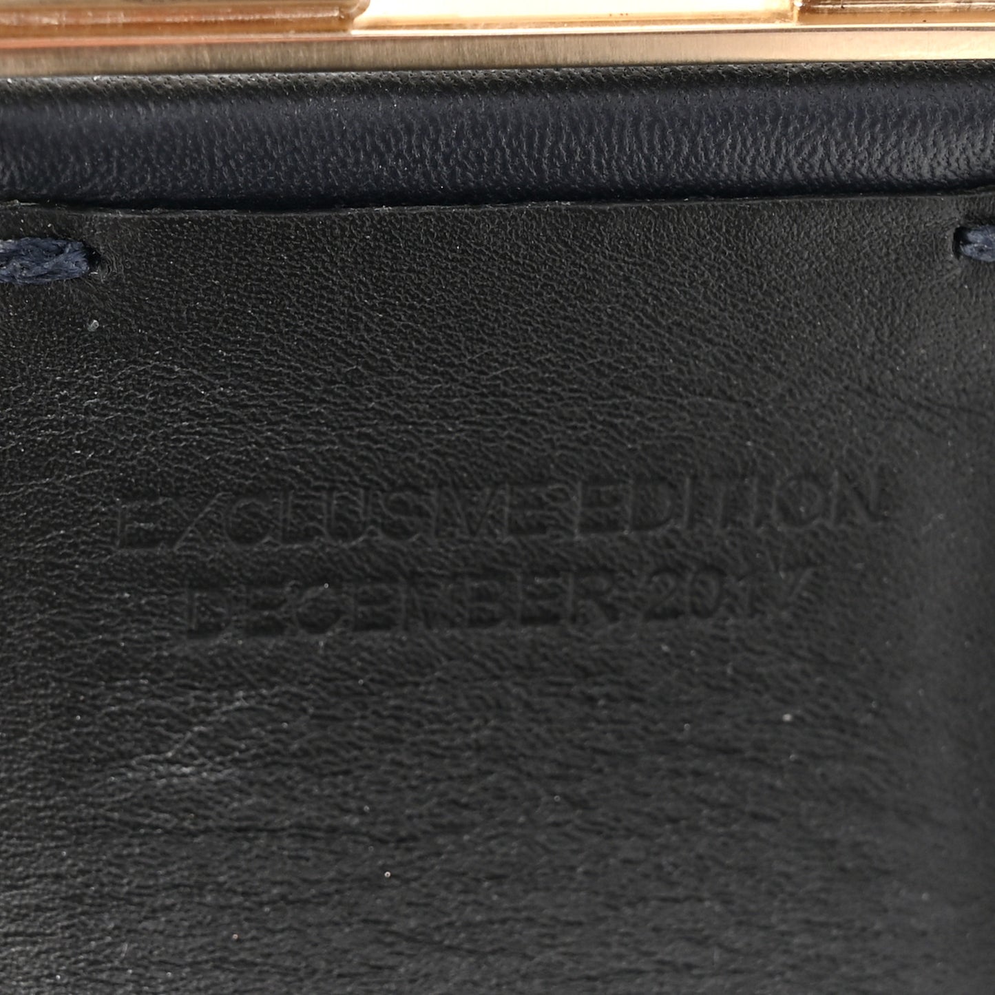 Calfskin CC Wide Cuff S Black Gold