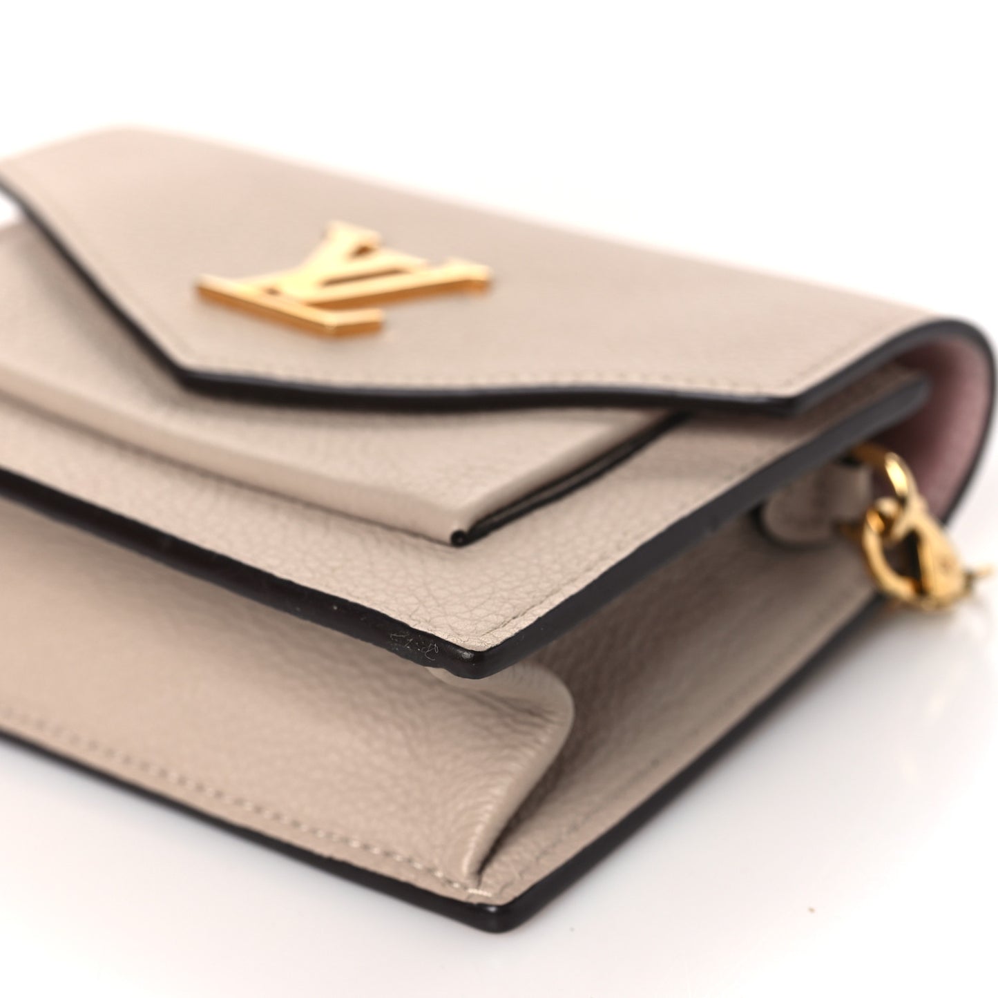 Soft Calfskin Mini My Lockme Chain Pochette Greige