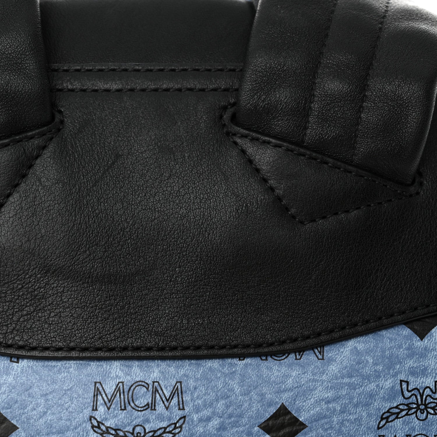 MCM Visetos Studded Medium Backpack Blue 12 of 15