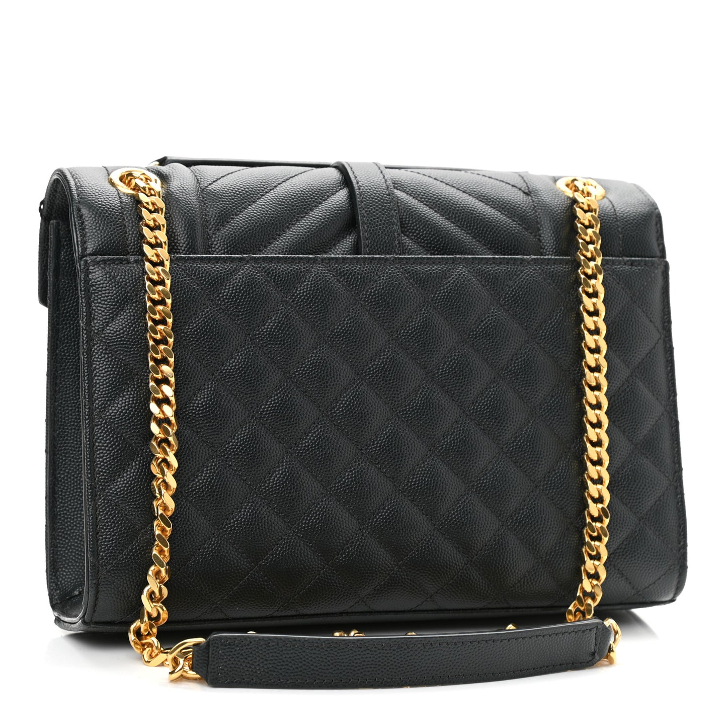 Grain De Poudre Textured Mixed Matelasse Triquilt Medium Monogram Satchel Dark Tea
