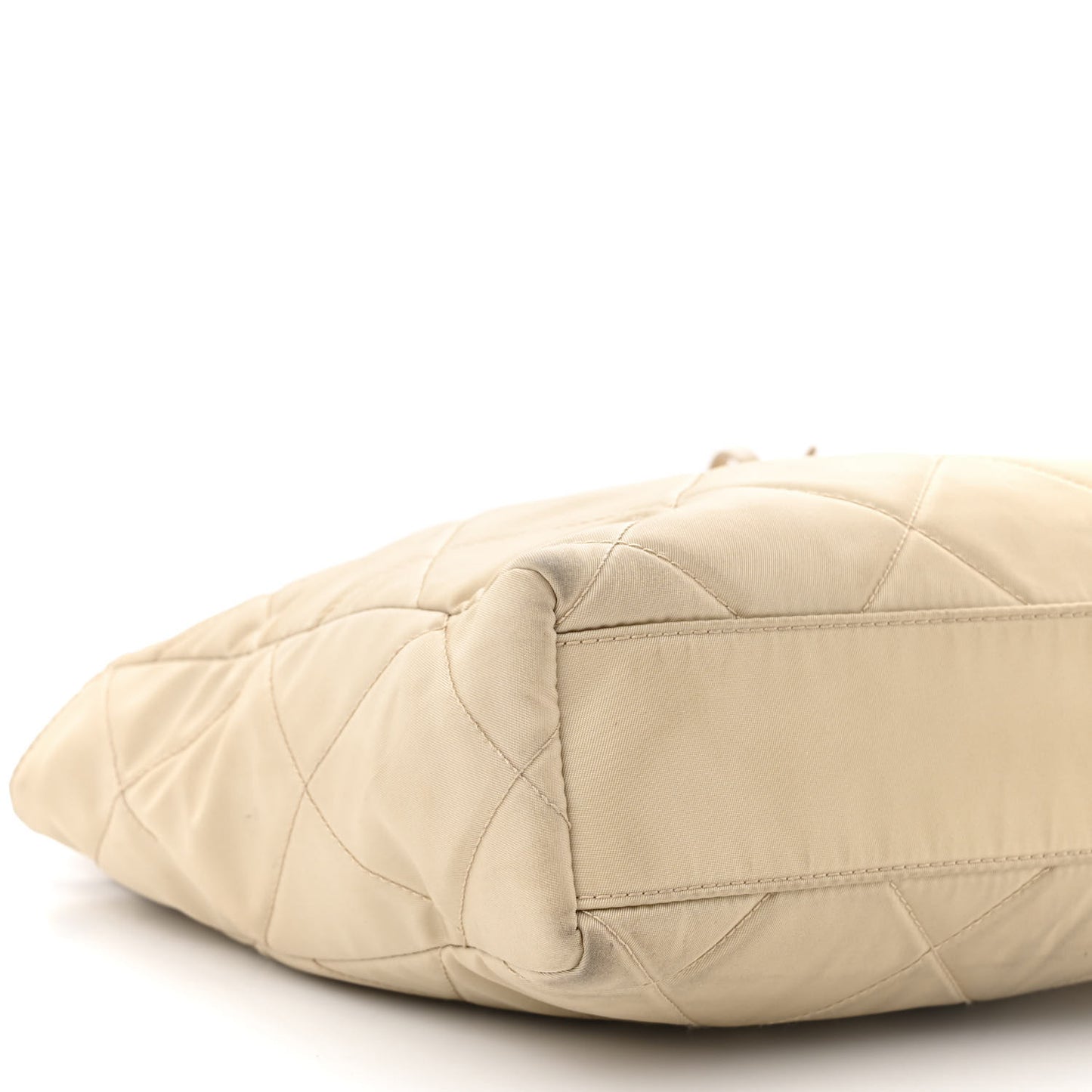 Re-Nylon Stitched Re-Edition 1995 Chaine Small Tote Bag Desert Beige