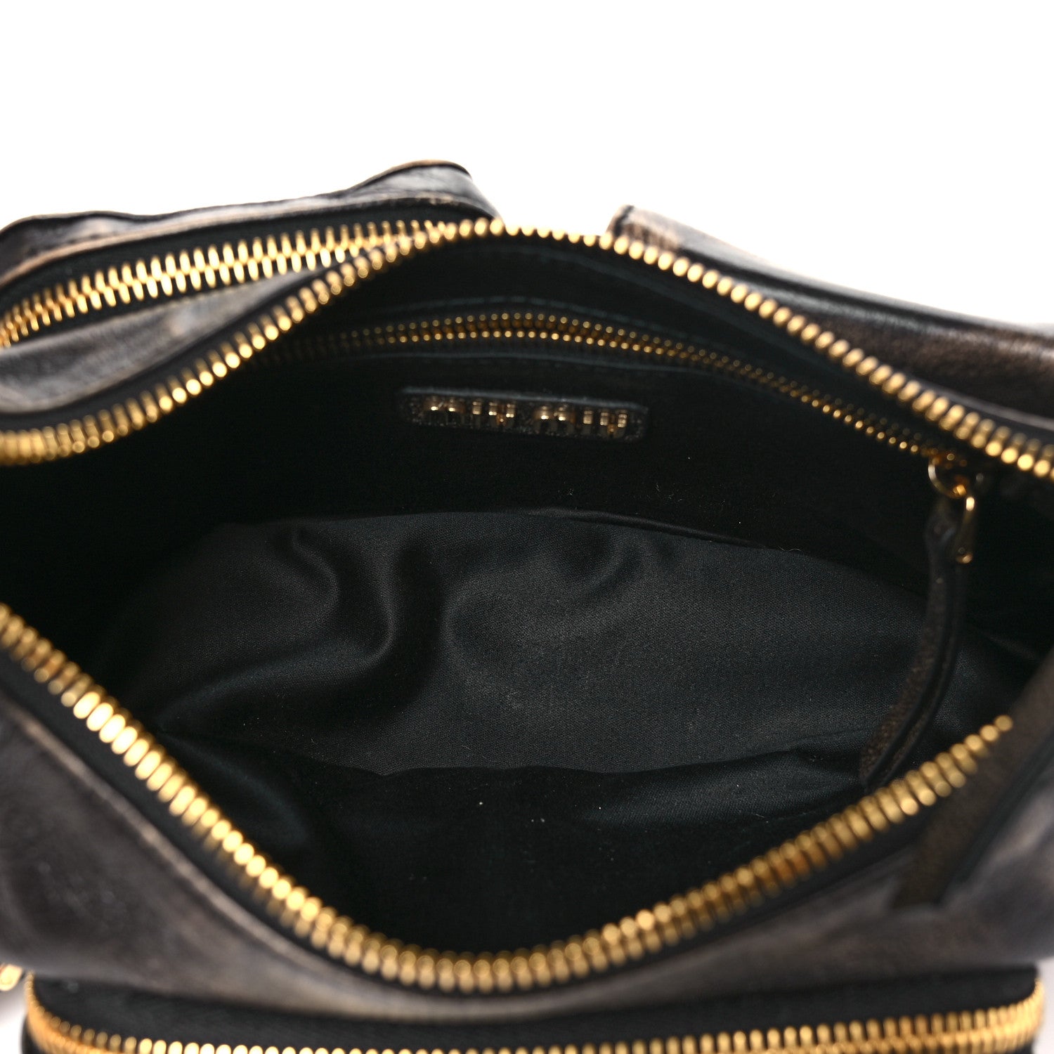 Miu Miu Distressed Nappa Pocket Bag  Sand Coffee 5 of 10