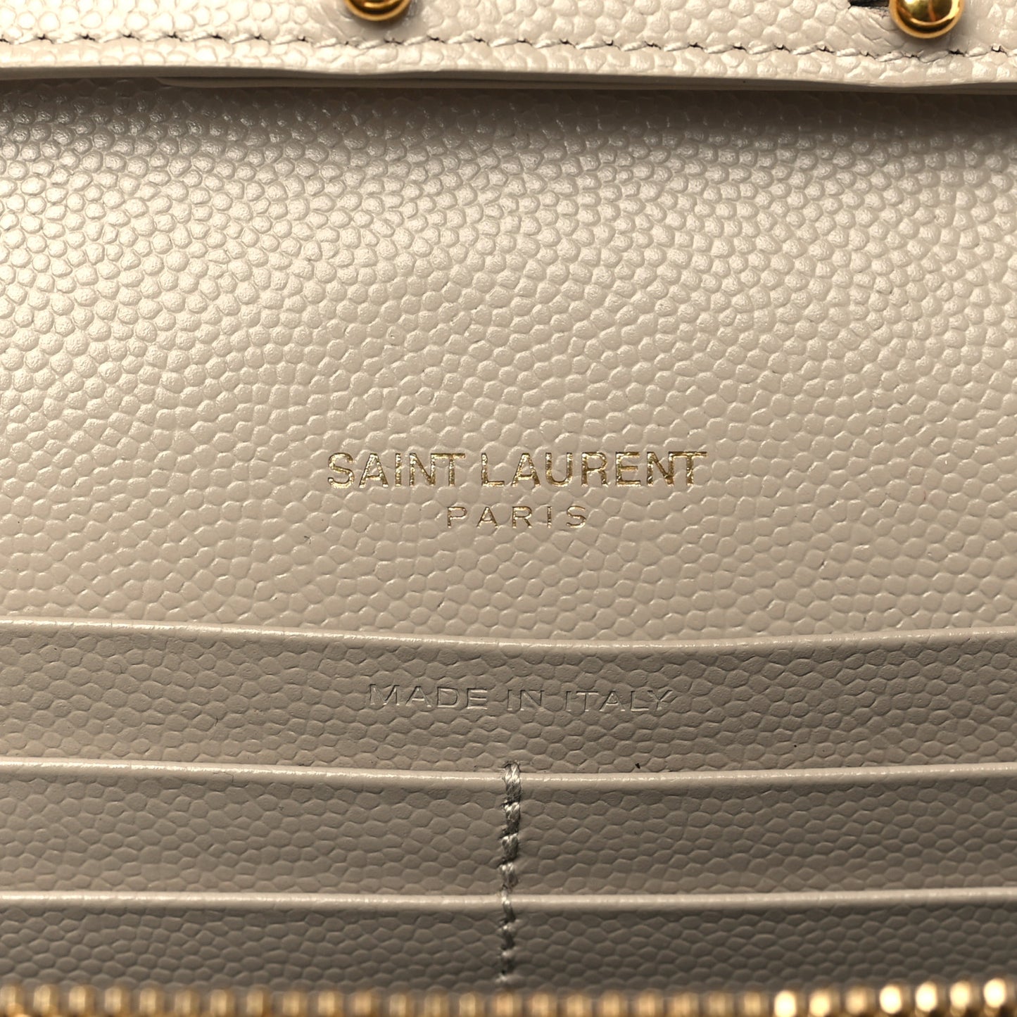 Grain De Poudre Matelasse Chevron Monogram Chain Wallet Sea Salt