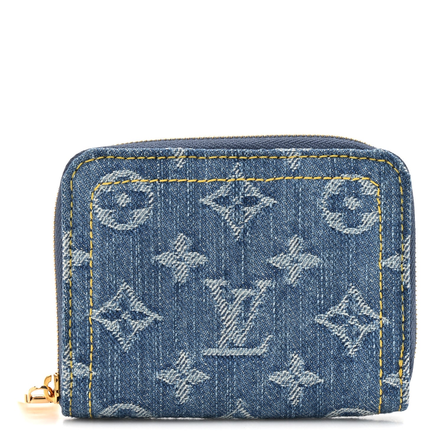 LOUIS VUITTON デニム 二つ折り財布 C Louis Vuitton Denim Monogram Zippy Coin Purse Blue 1919955