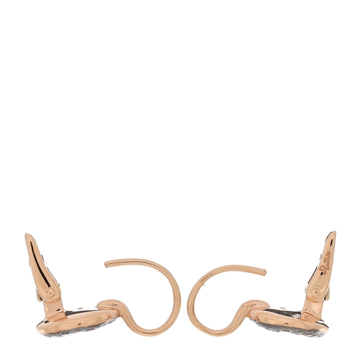 18K Rose Gold Brown Diamond Sabbia Disc Earrings