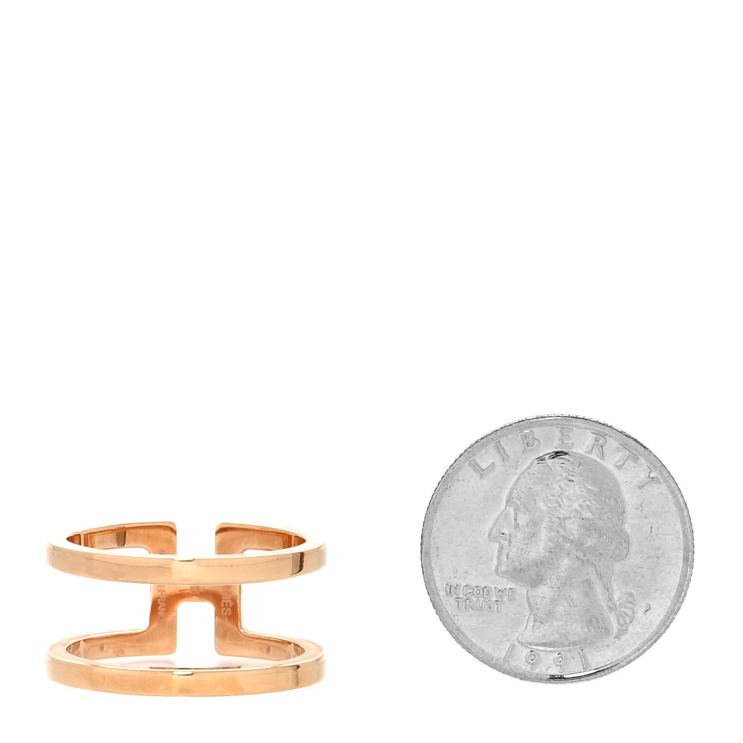 Permabrass H en Rond Scarf Ring Gold