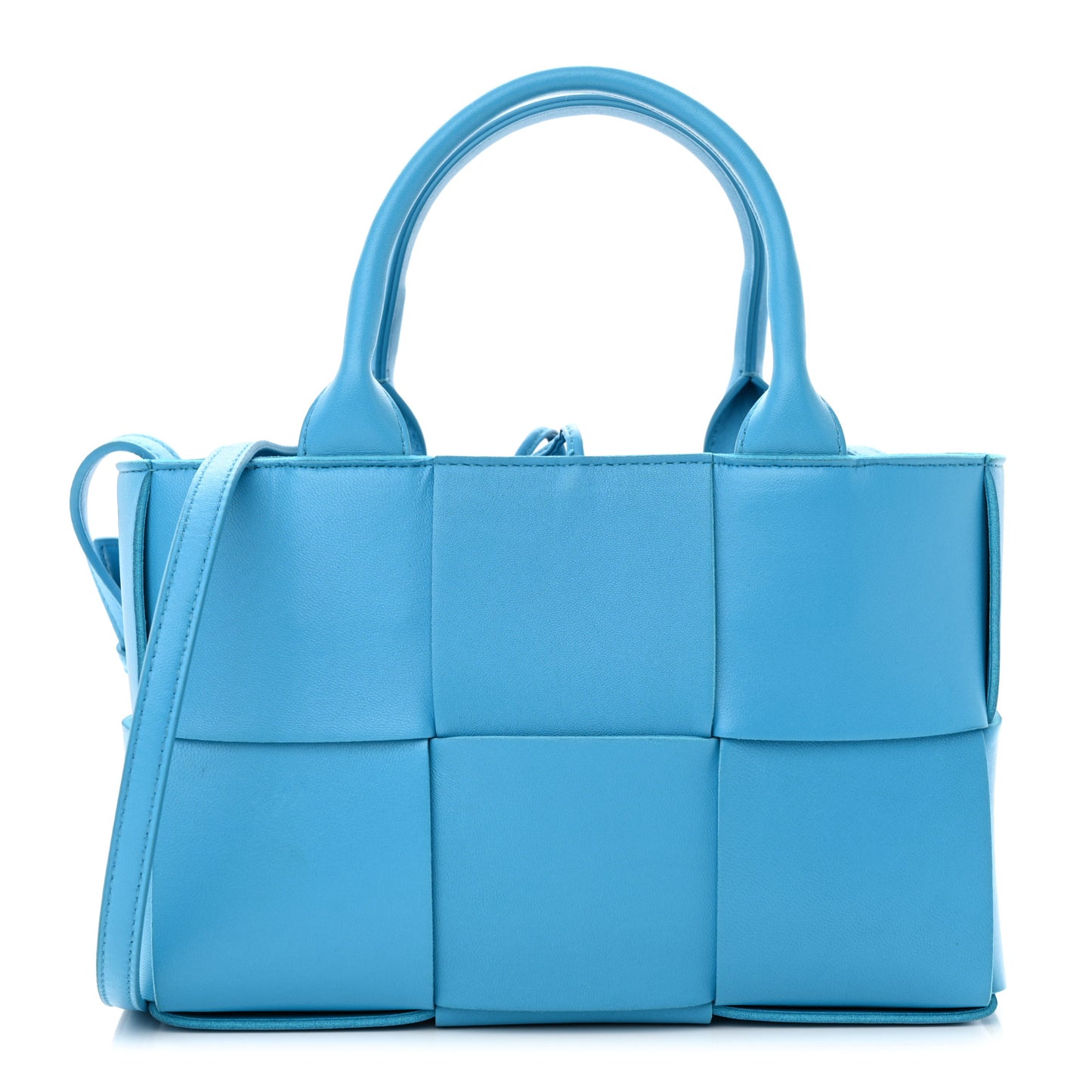 Grained Calfskin Maxi Intrecciato Mini Arco Tote Pool