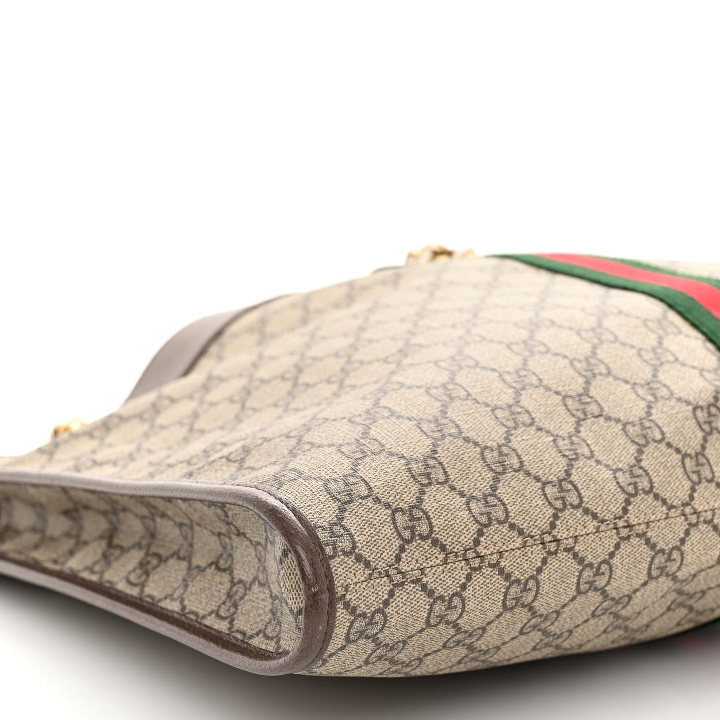 GG Supreme Monogram Large Rajah Chain Tote Beige New Acero