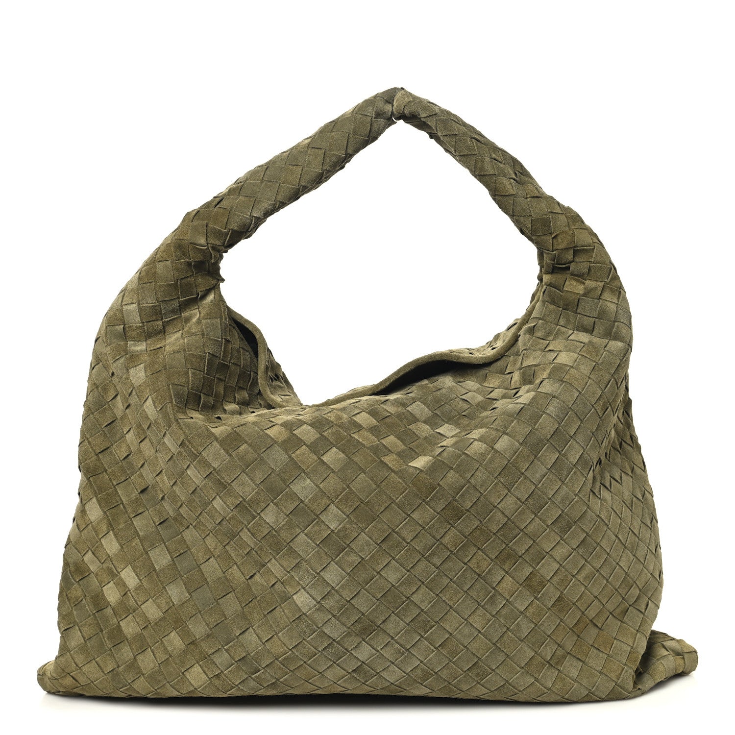 Bottega Veneta Suede Intrecciato Large Hop Mud 1784814 – FASHIONPHILE
