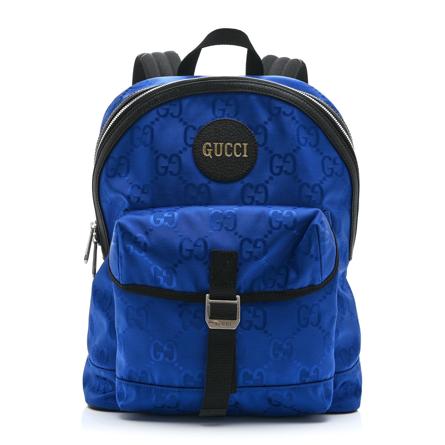 Gucci Econyl Nylon Monogram Off The Grid Backpack Guilted Blue