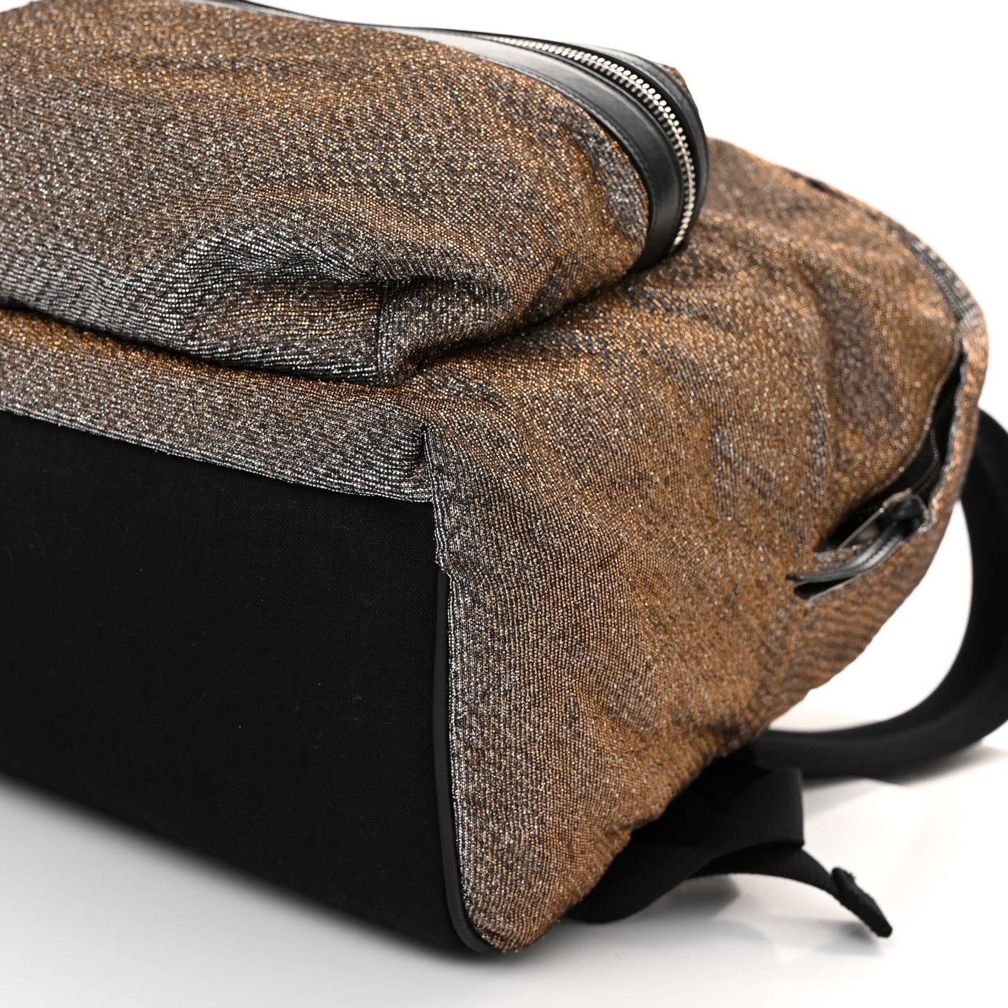 Glitter Canvas City Backpack Bronze