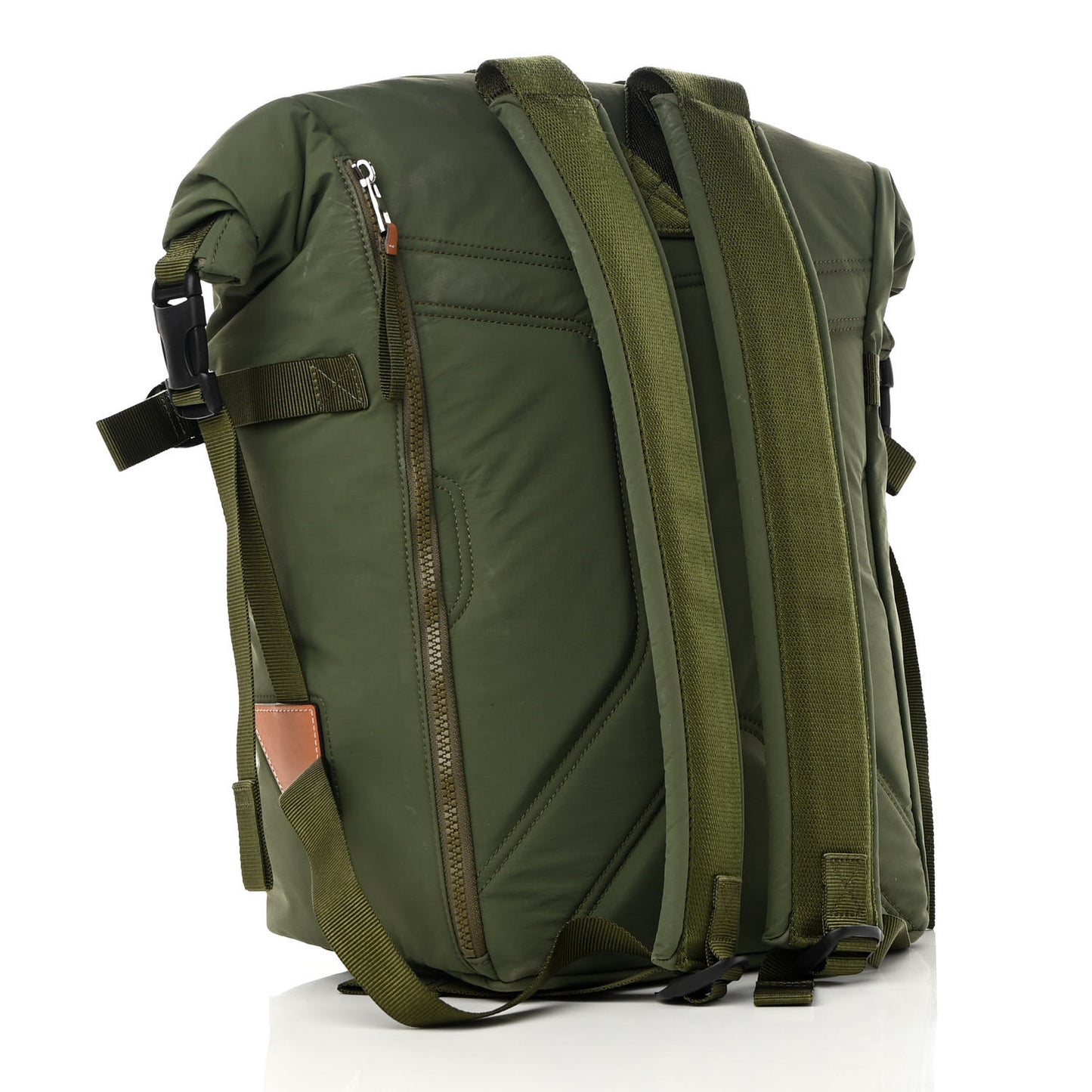 Recycled Nylon Eye/LOEWE/Nature Roll Top Backpack Khaki Green