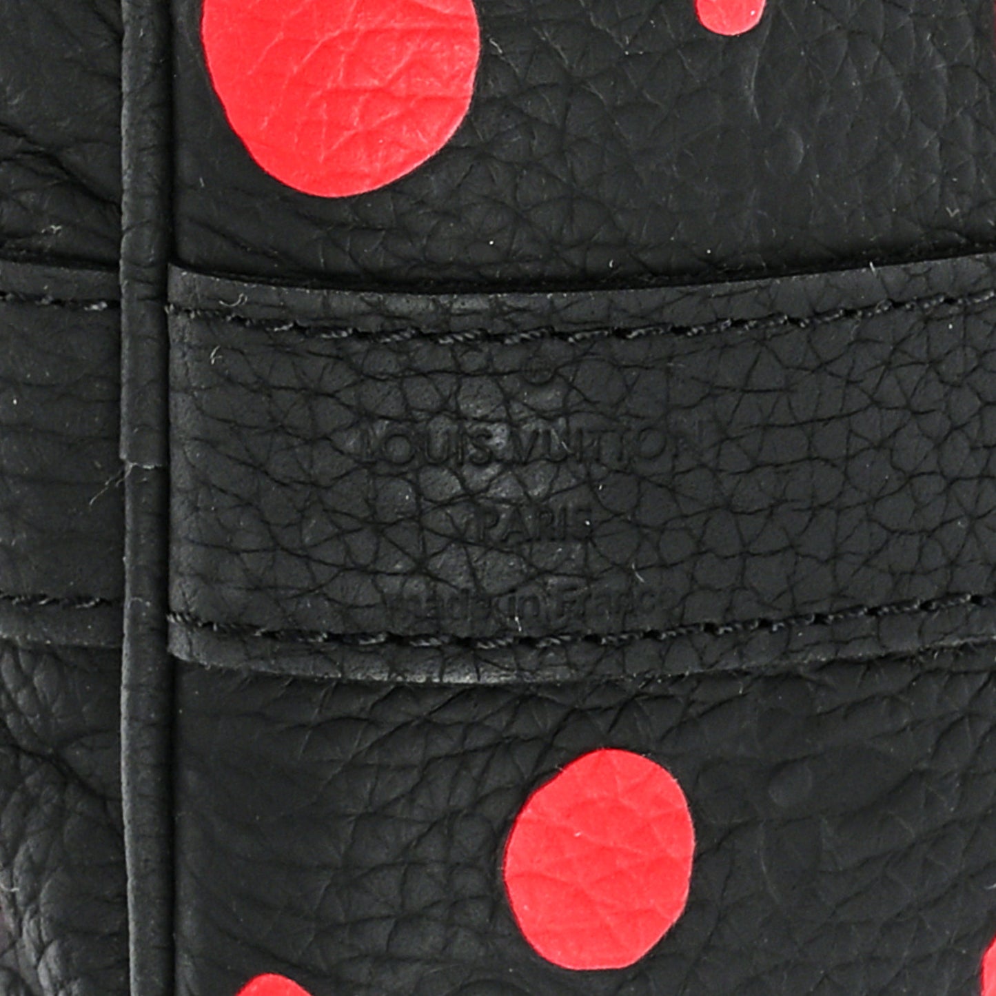 LV X YK Taurillon Monogram Keepall Bandouliere 50 Black Red