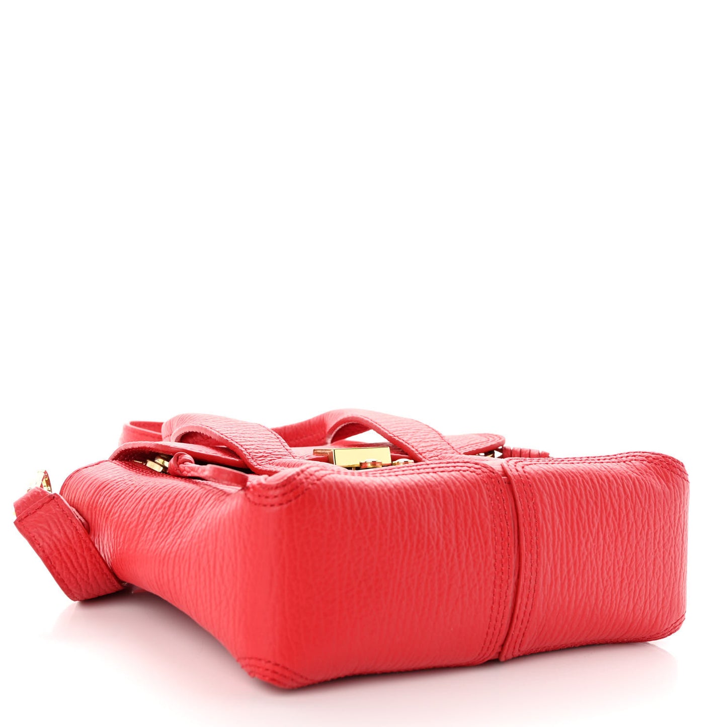 Textured Calfskin Mini Pashli Satchel Red