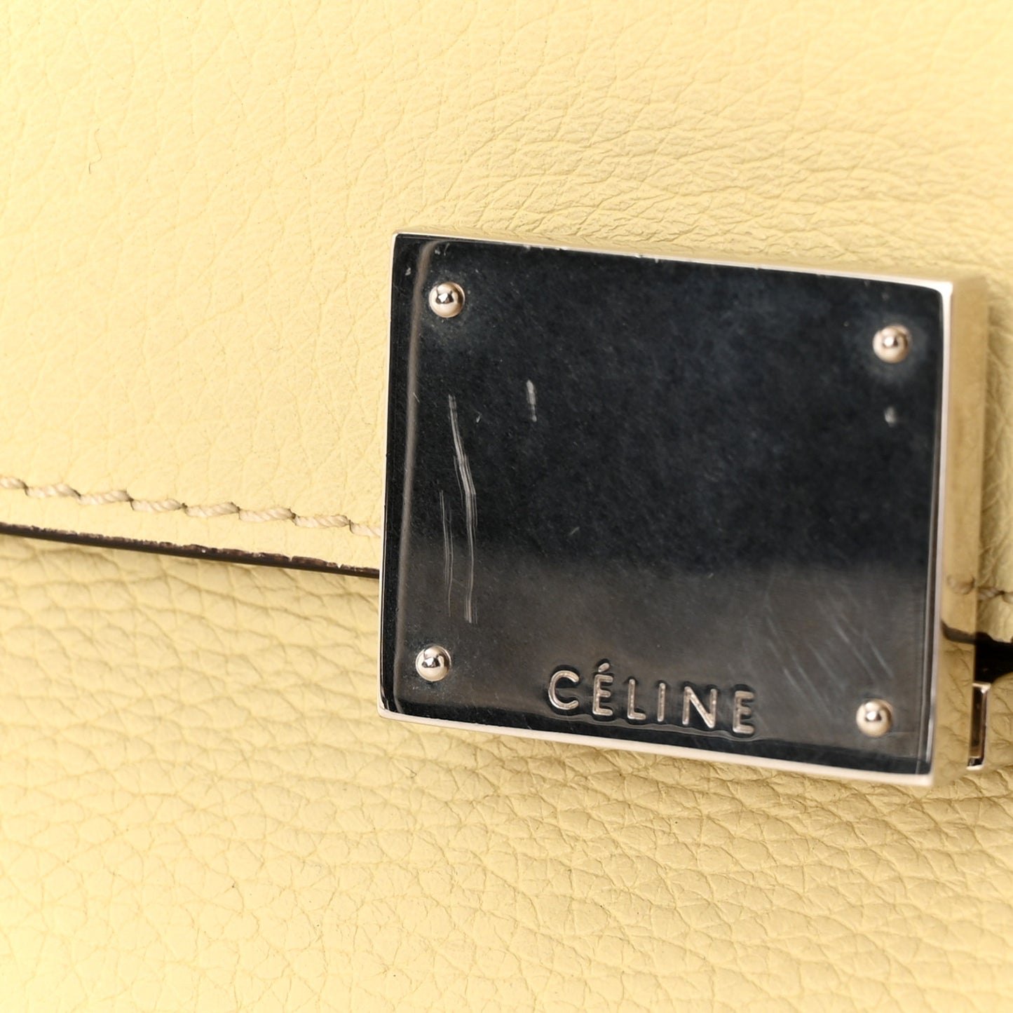 Drummed Calfskin Suede Medium Trapeze Butter