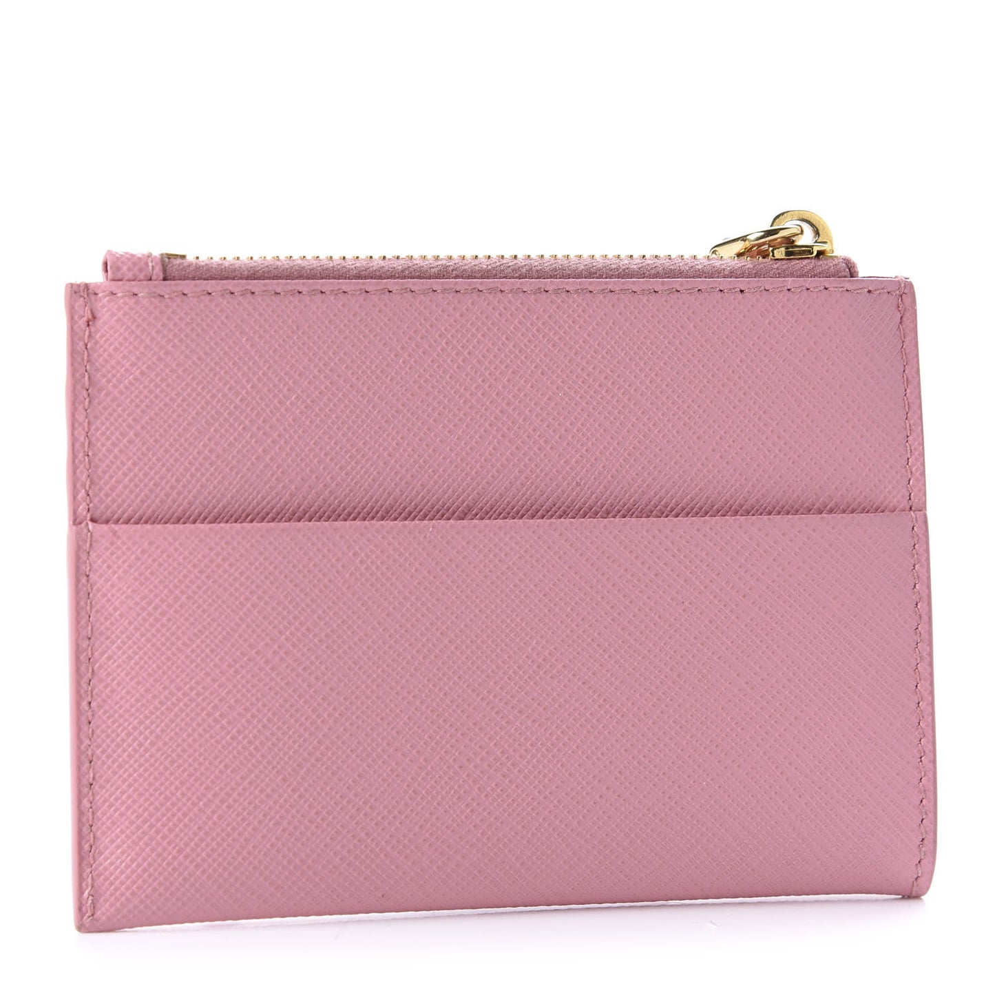 Saffiano Metal Zip Card Holder Petalo