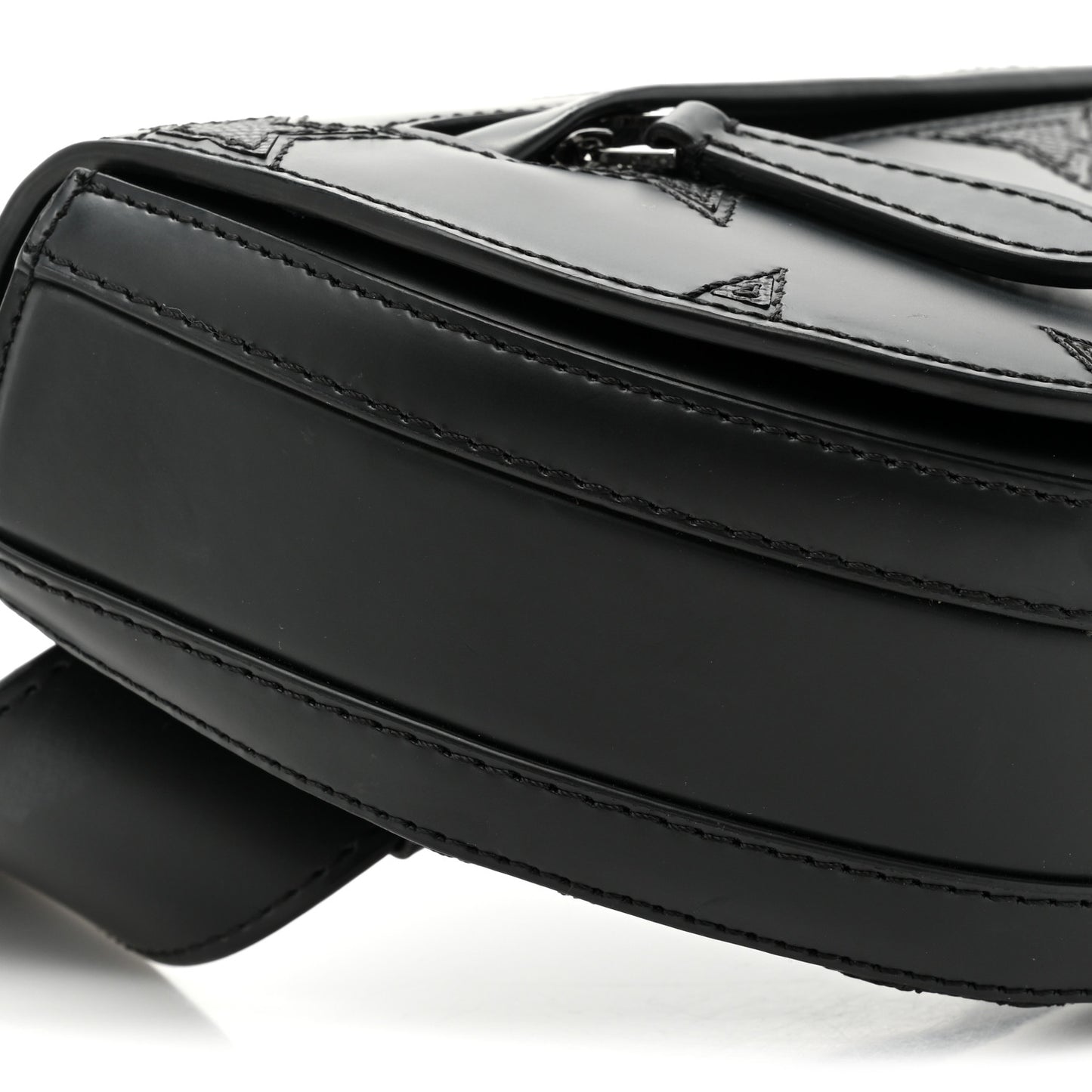 Calfskin Small Star Olympia Belt Bag Black