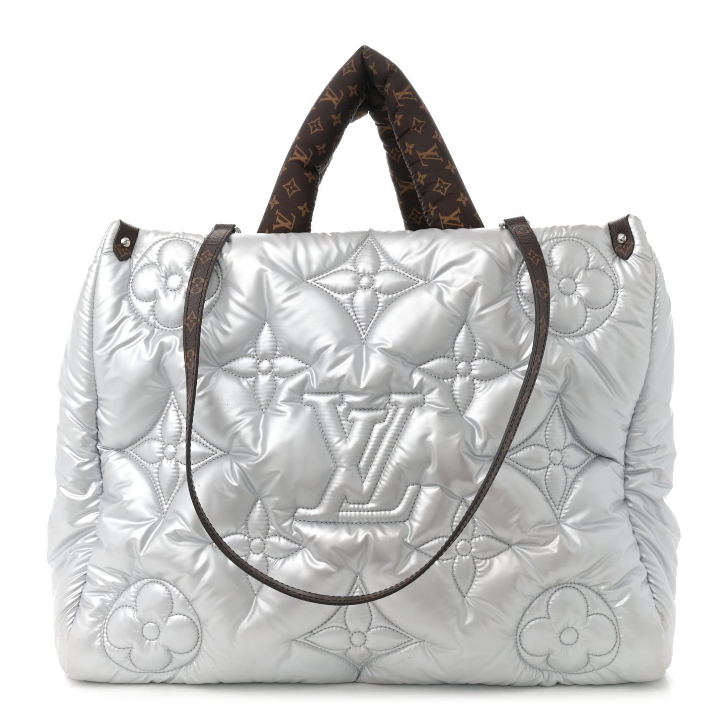 Econyl Monogram Pillow Giant Onthego GM Silver