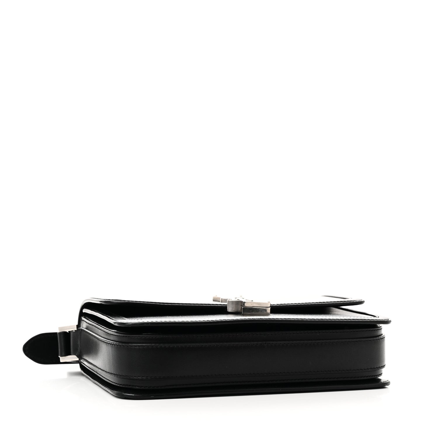 Box Calfskin Monogram Medium Solferino Satchel Black