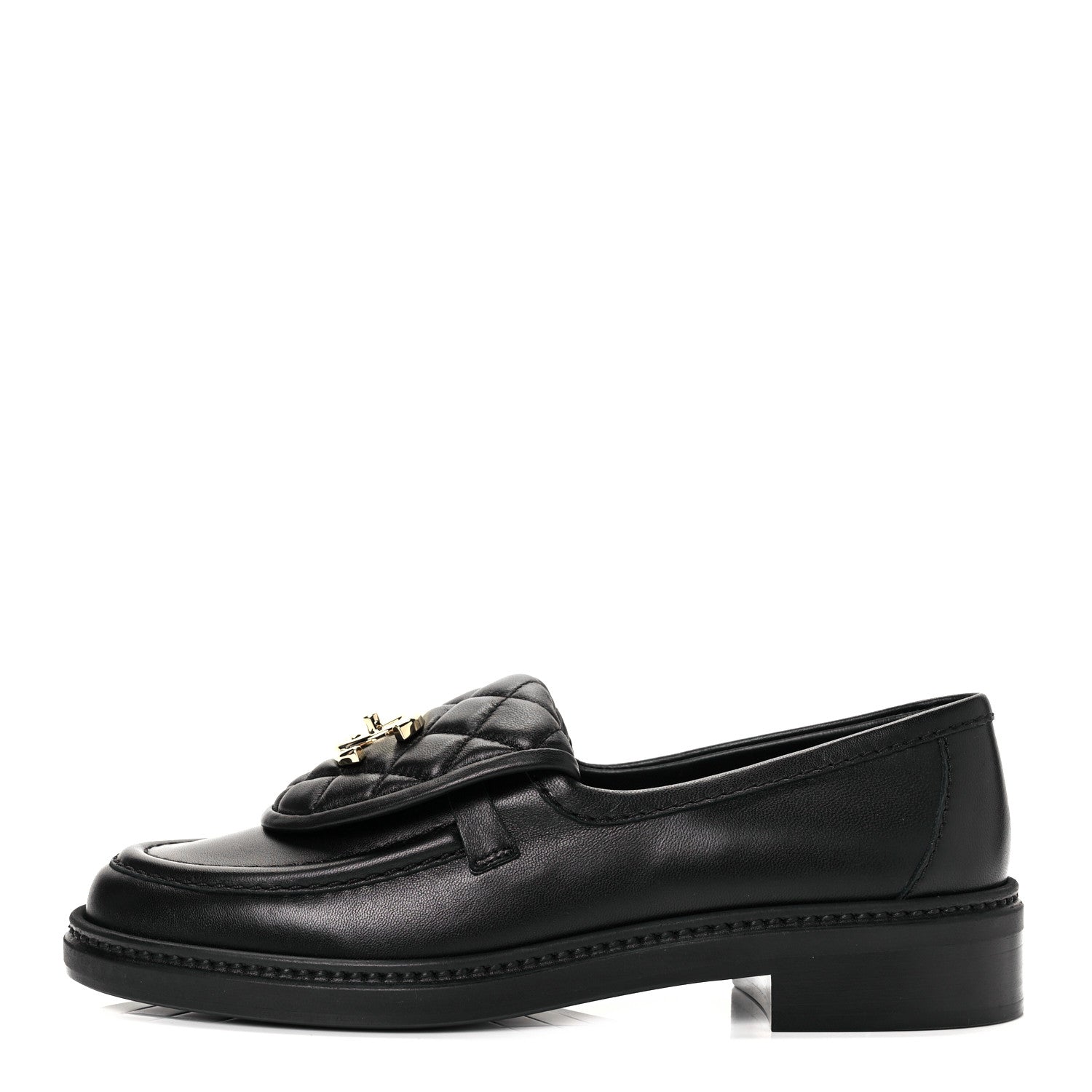 Chanel Lambskin Quilted CC Turnlock Loafers 36 Black 1 of 8