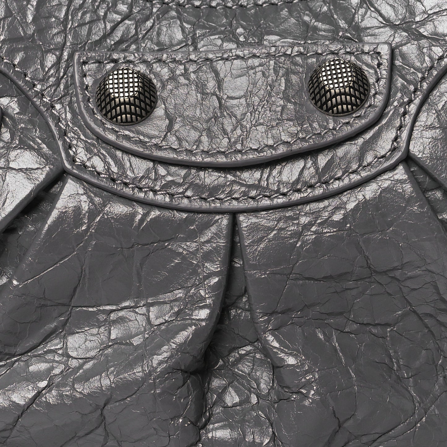 Agneau Arena Le Cagole Shoulder Bag XS Dark Grey