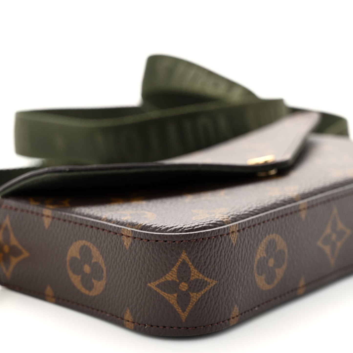 Monogram Felicie Strap & Go Kaki