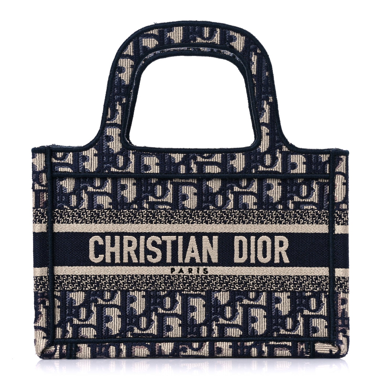 Oblique Mini Book Tote Blue Multicolor