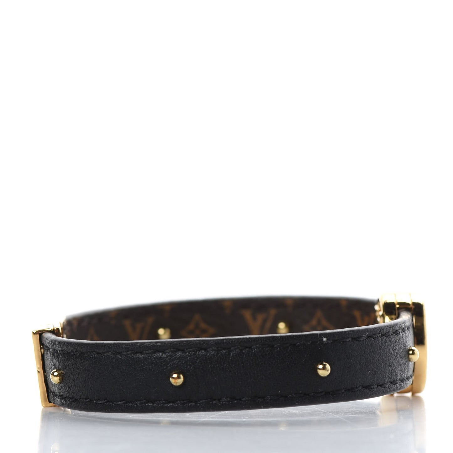 Monogram LV Circle Reversible Bracelet Black
