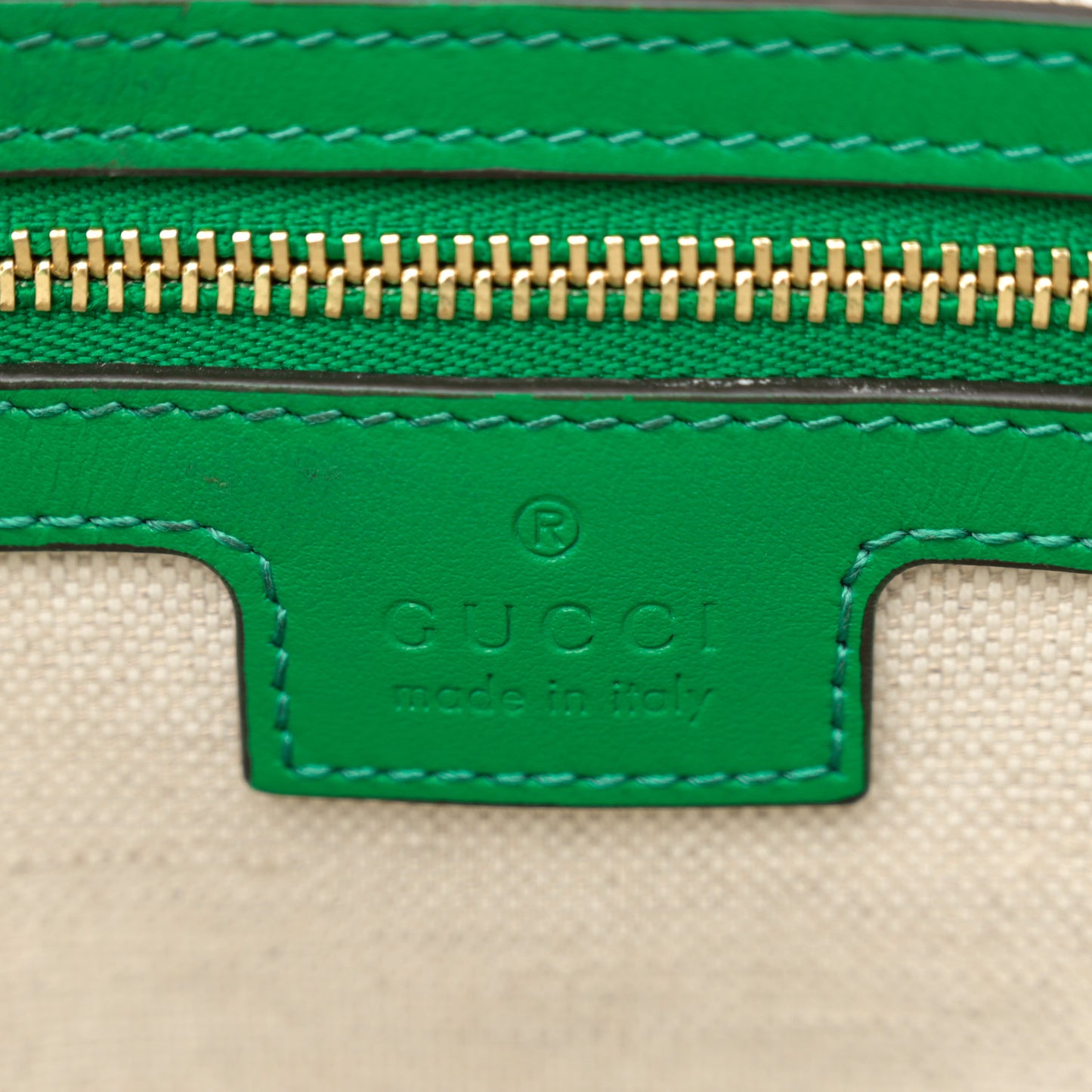 Calfskin GG Matelasse Tote Bag Bright Green