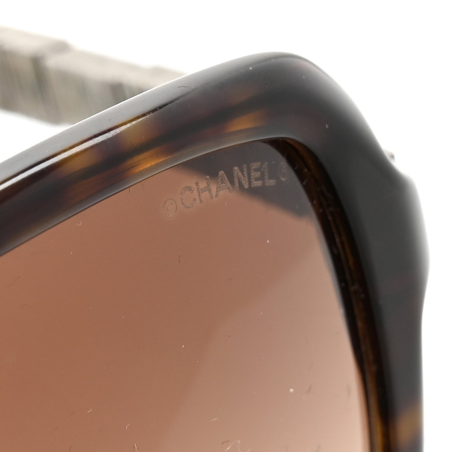 Crystal Baguette Square Sunglasses 5308-B Tortoise