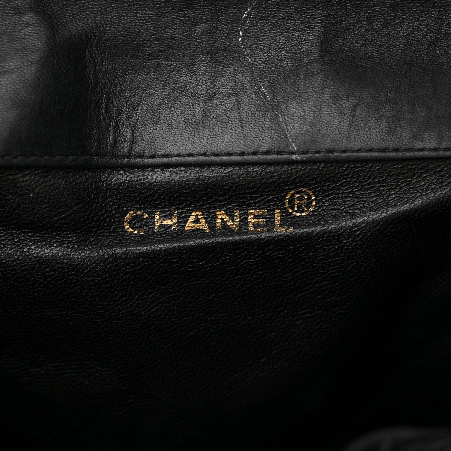 Chanel Lambskin Quilted Drawstring Backpack Black 6 of 15