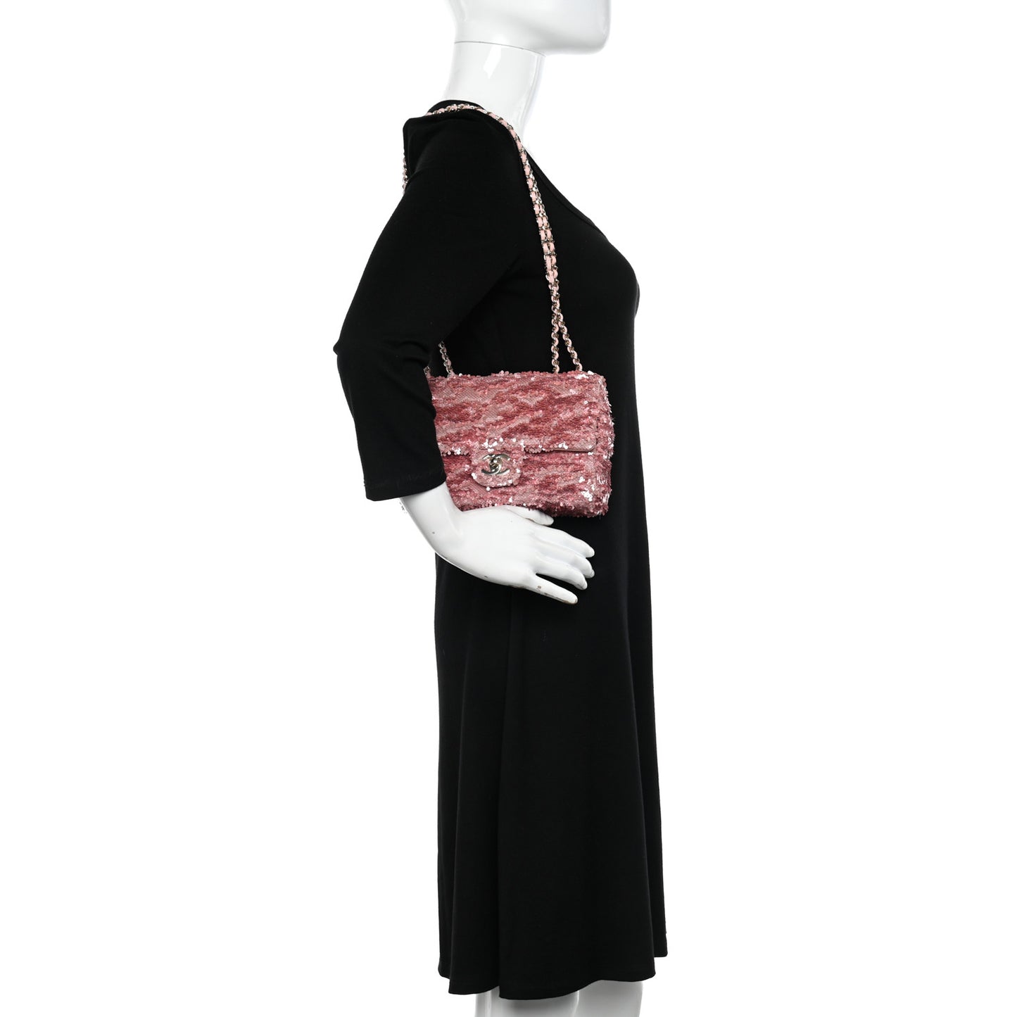 Sequin Mini Rectangular Flap Pink