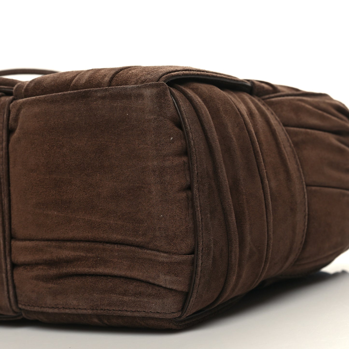 Suede Foulard Intrecciato Small Arco Tote Brownie