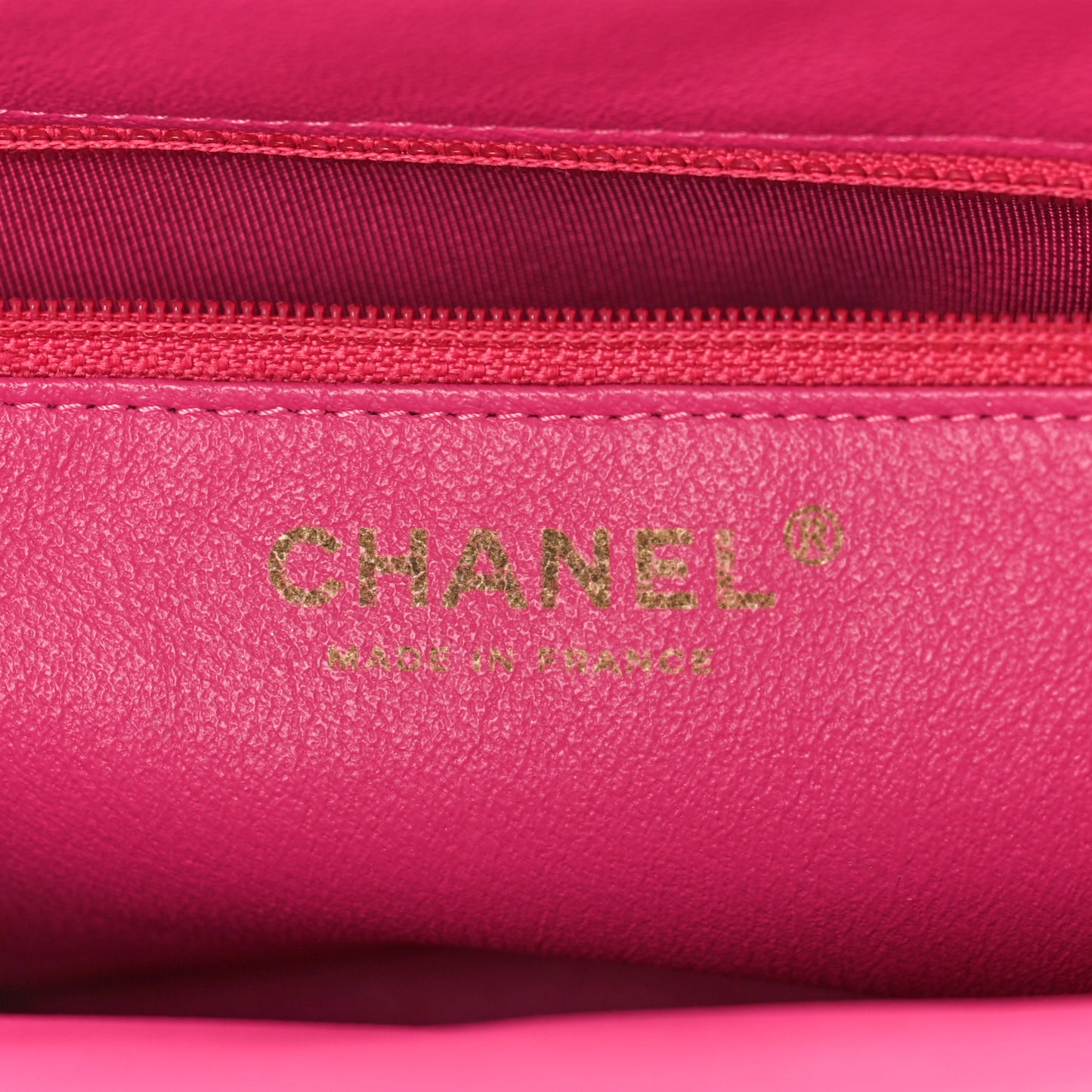 Lambskin Chevron Quilted Timeless Clutch Dark Pink