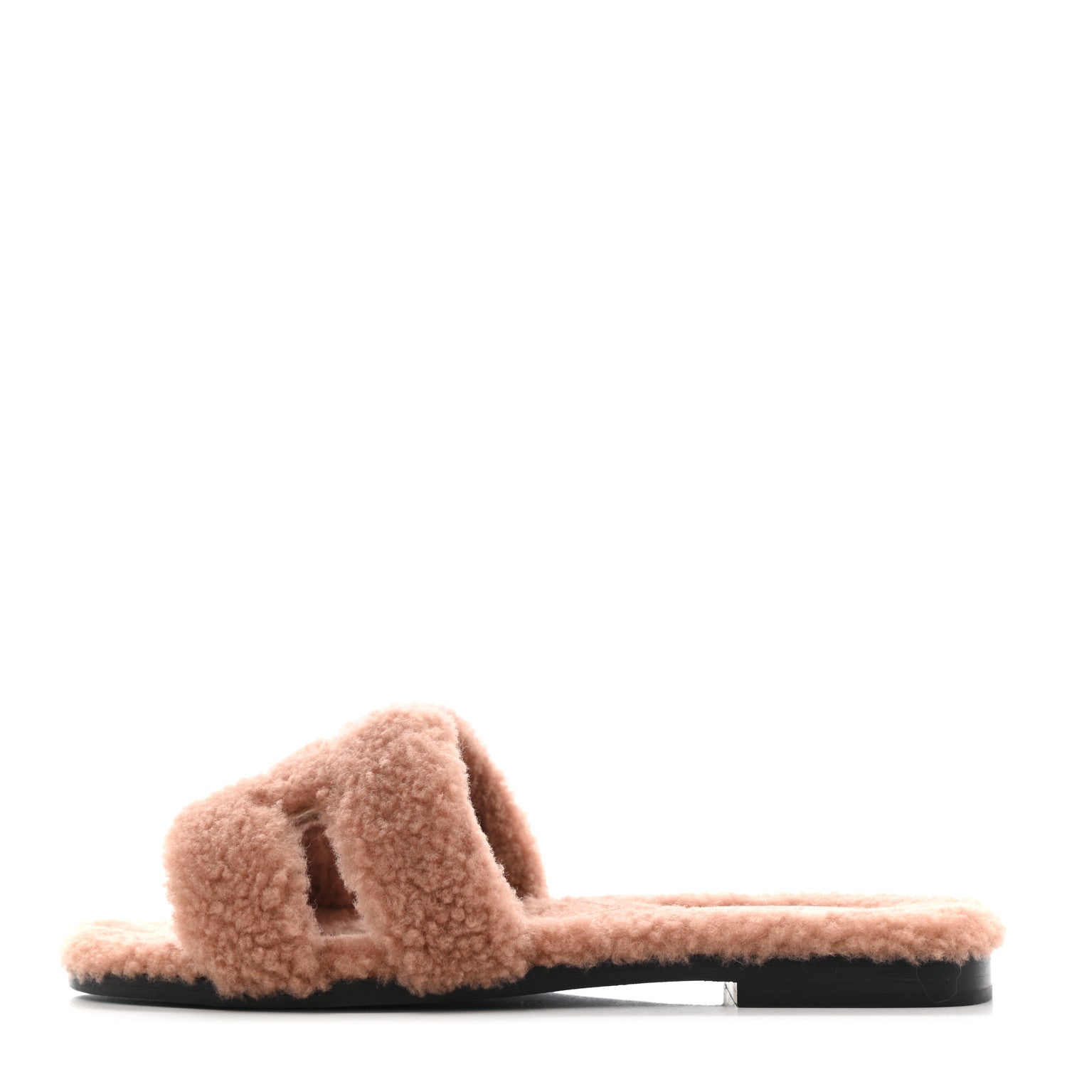 Hermes Woolskin Oran Sandals 35.5 Rose Aube 1 of 7