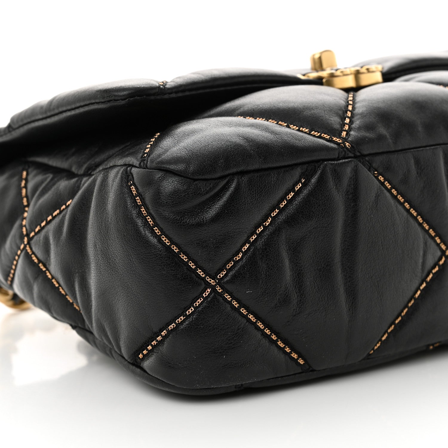 Chanel Lambskin Chain Quilted Medium Chanel 19 Flap Black 9 of 13