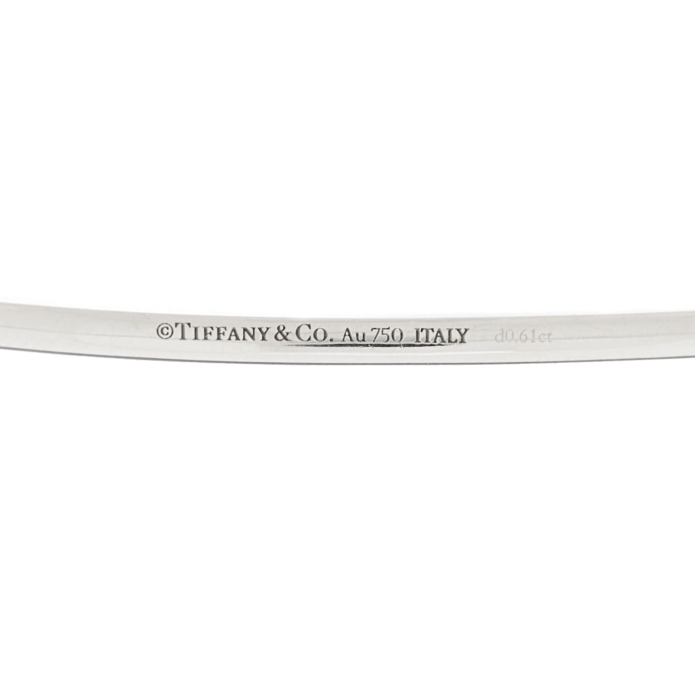 18K White Gold Diamond Metro Bangle Bracelet