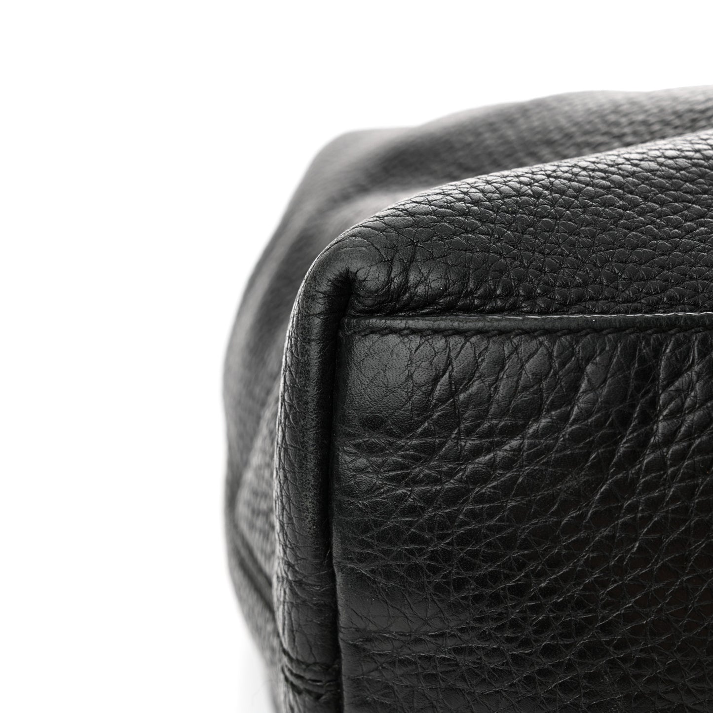 Pebbled Calfskin Medium Soho Chain Shoulder Bag Black