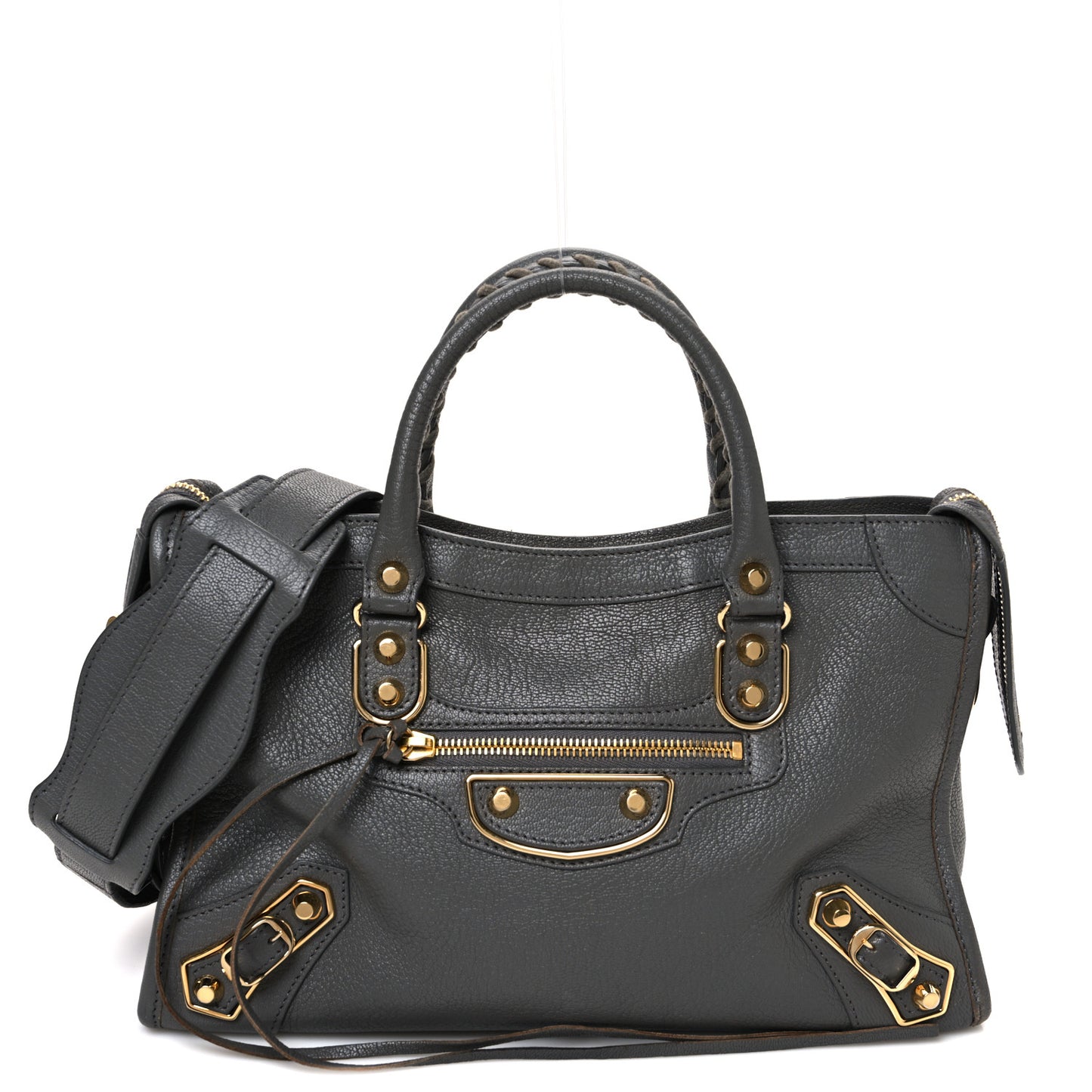 Chevre Gold Metallic Edge Hardware S City Gris Acier