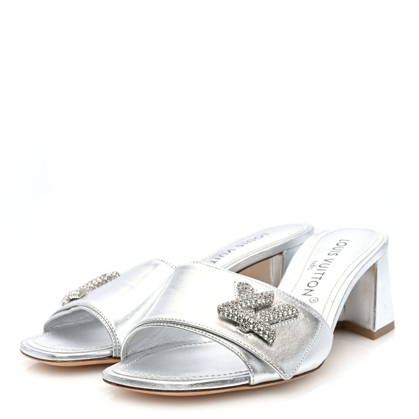 Metallic Calfskin Shake Platform Sandal 37.5 Silver