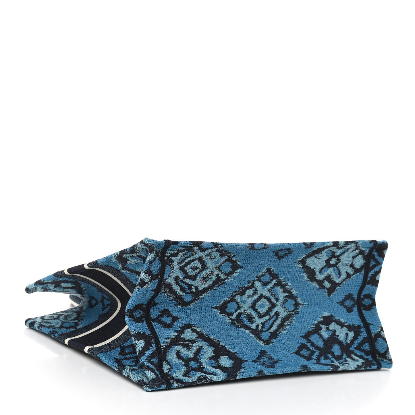 Canvas Embroidered Paisley Medium Book Tote Blue Multicolor