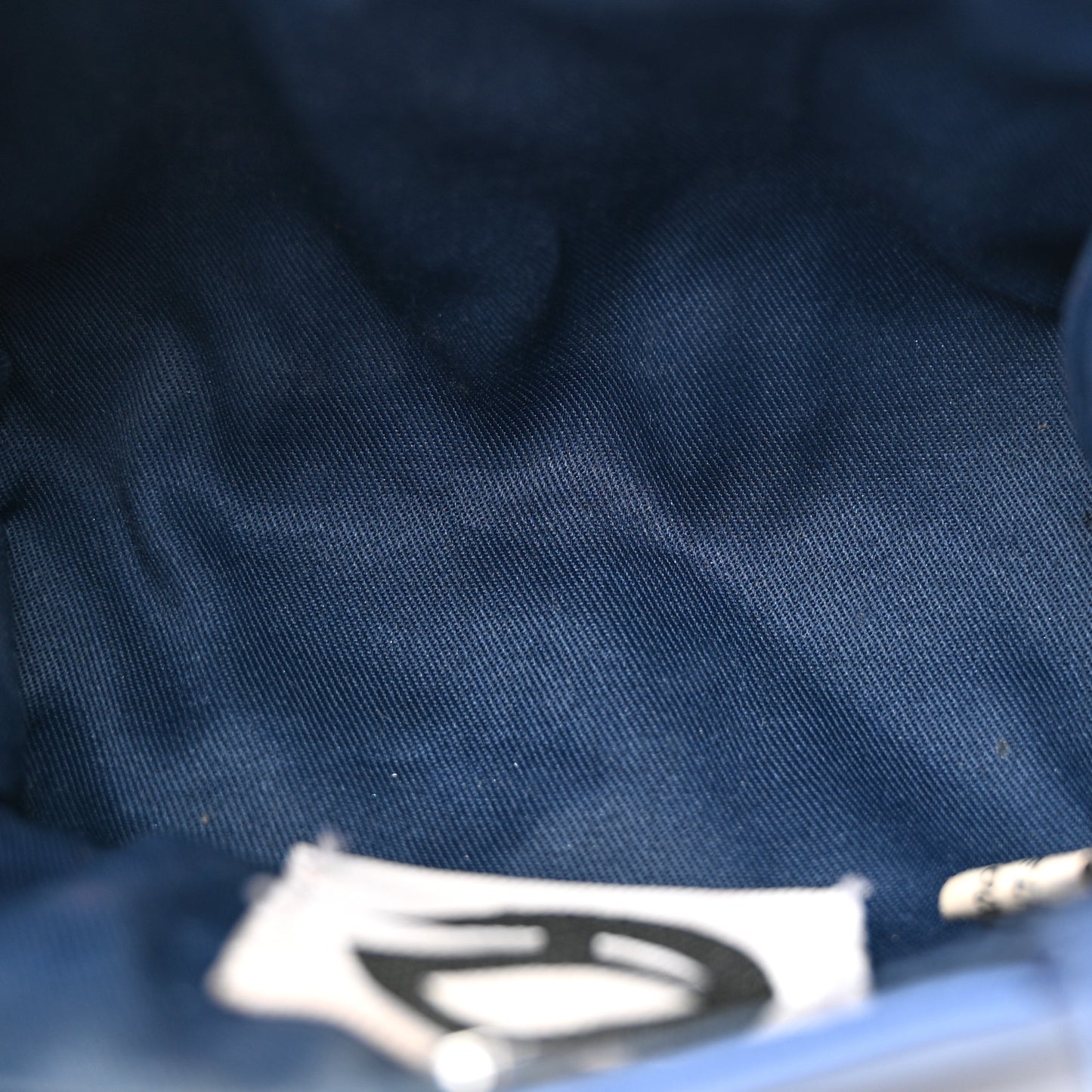 Metallic Vegan Leather Small Shopping Bag Cobalt